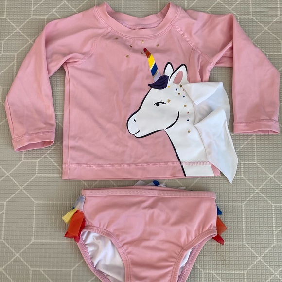 Hanna Andersson unicorn swimsuit - size 80cm - Picture 1 of 1